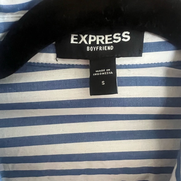 NWOT Express Bodyfriend Striped Button Down Shirt - Picture 7 of 7